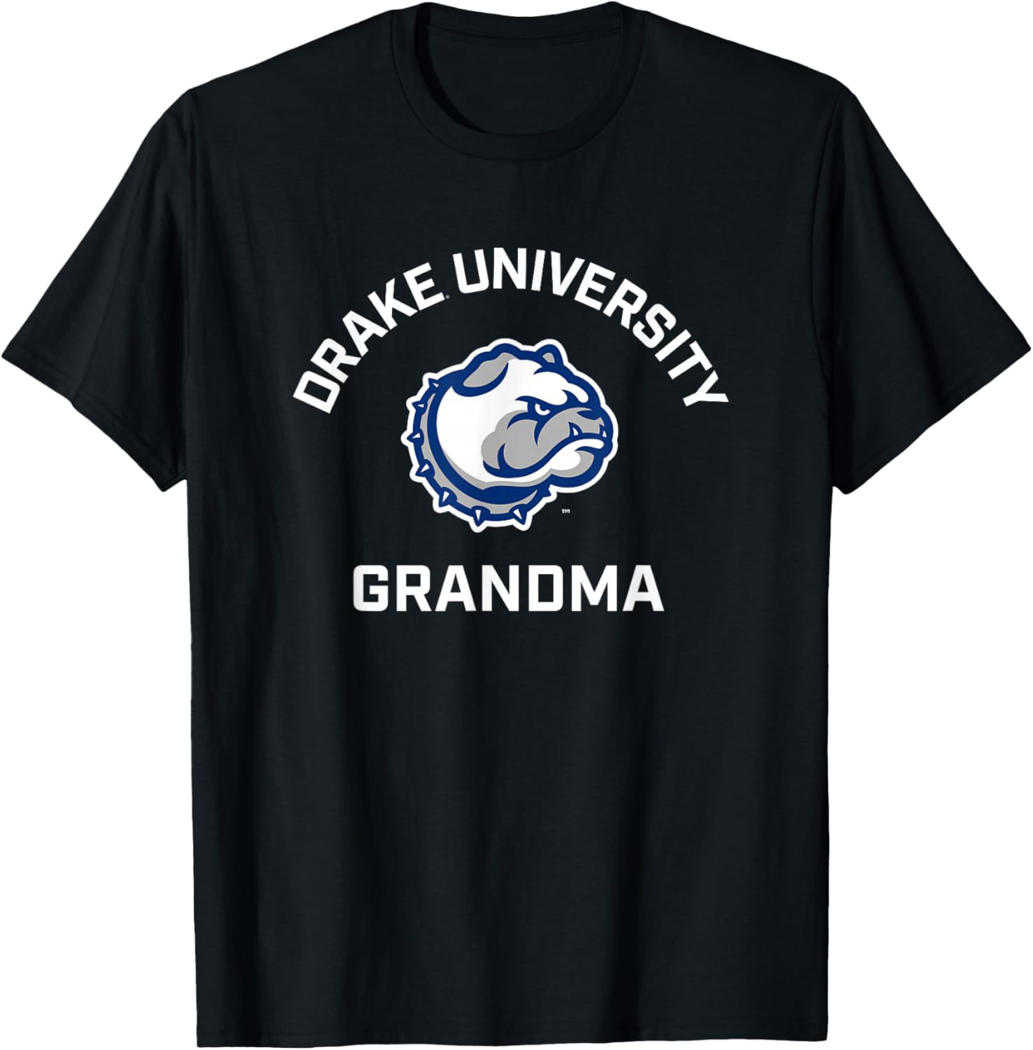 Drake University Bulldogs Arched Grandma T-Shirt - T-Shirt | Black