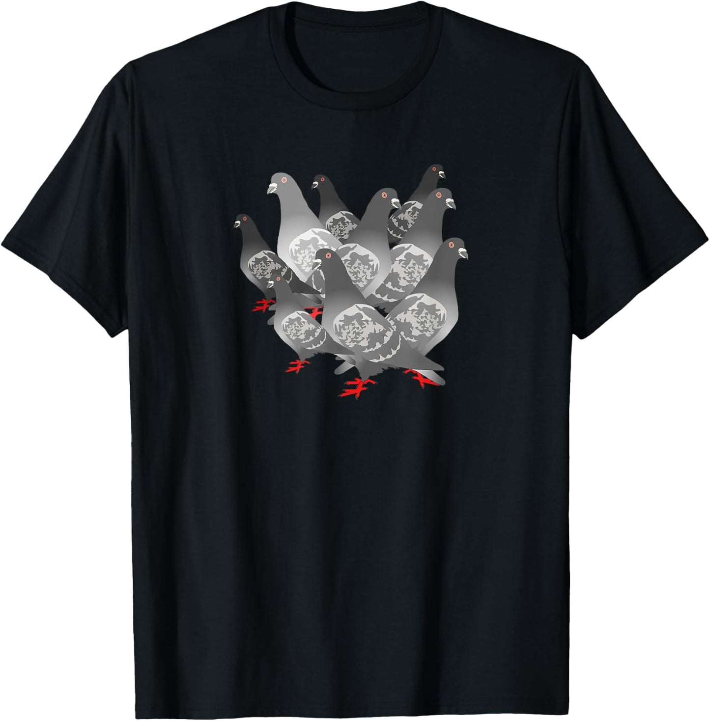 Flock Of Pigeon Breeder Pigeon Racing Gift T-Shirt - T-Shirt | Black