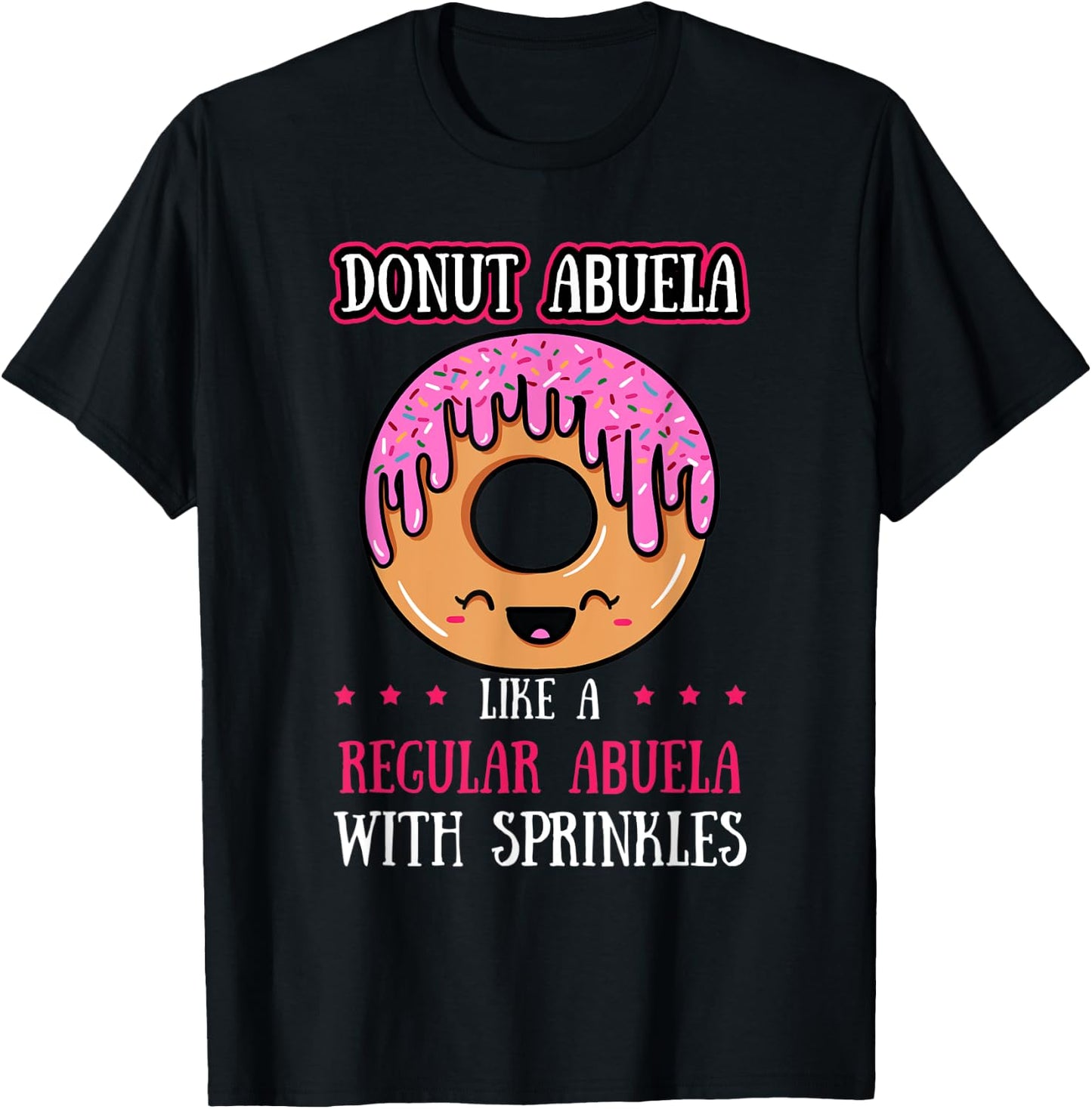 Donut Abuela Doughnut Grandmother Fried Dough Lover Granny T-Shirt - T-Shirt | Black