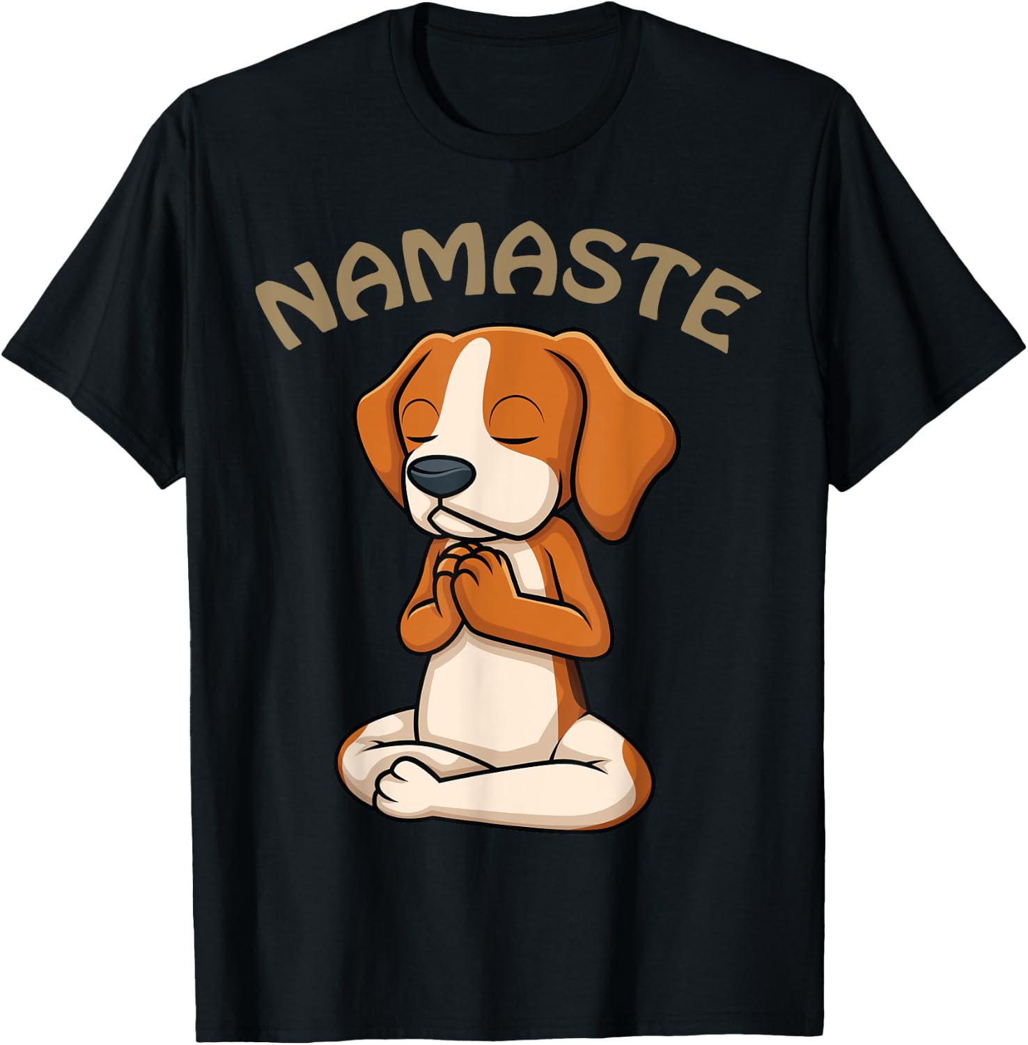 Dog Yoga Shirt Funny Puppy Lovers Yoga Gift Namaste Dogs T-Shirt - T-Shirt | Black