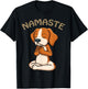 Dog Yoga Shirt Funny Puppy Lovers Yoga Gift Namaste Dogs T-Shirt - T-Shirt | Black
