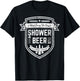 Shower Beer Meme Retro Logo Design Gift Beer Drinkers T-Shirt - T-Shirt | Black