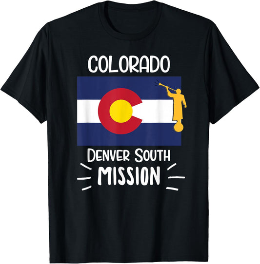 Colorado Denver South Mormon LDS Mission Missionary Gift T-Shirt - T-Shirt | Black