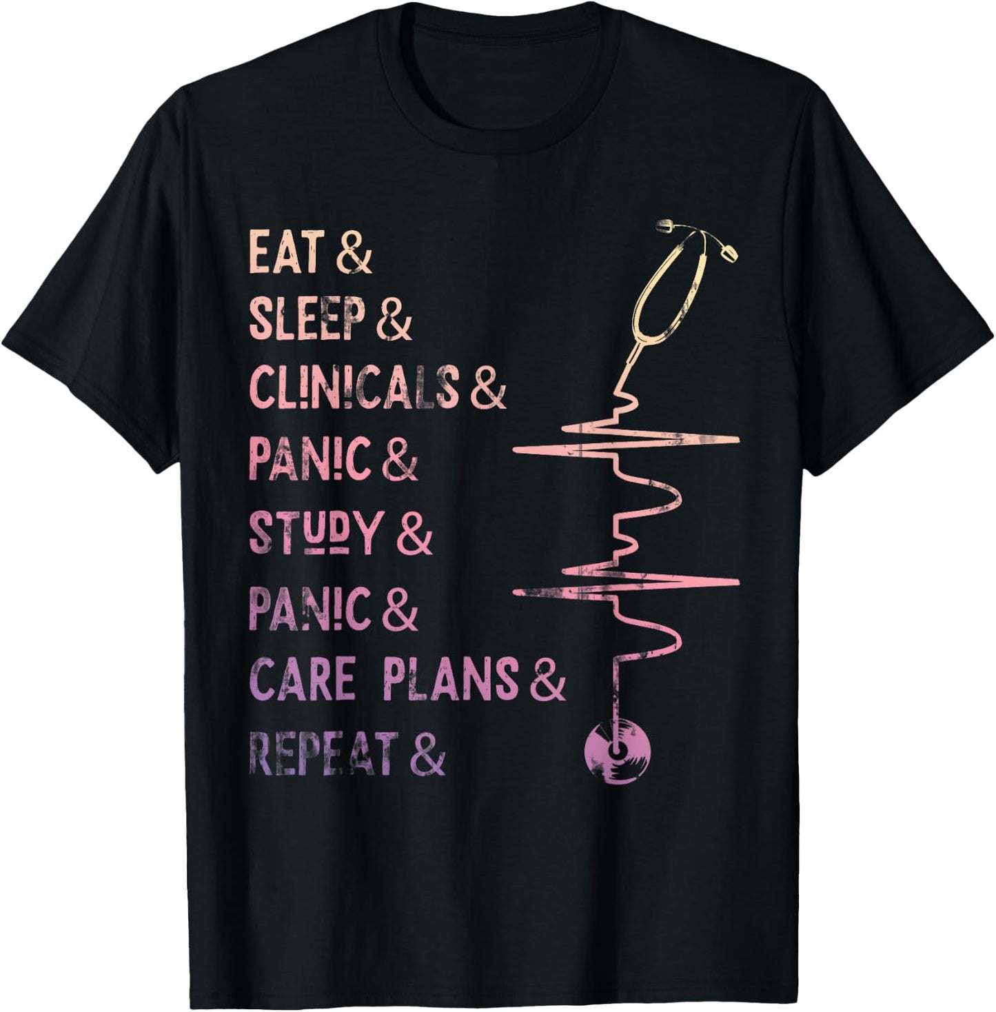 Nursing Student Medical School Nurse T-Shirt - T-Shirt | Black