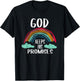 God Keeps His Promises Rainbow Lovely Christian Christianity T-Shirt - T-Shirt | Black