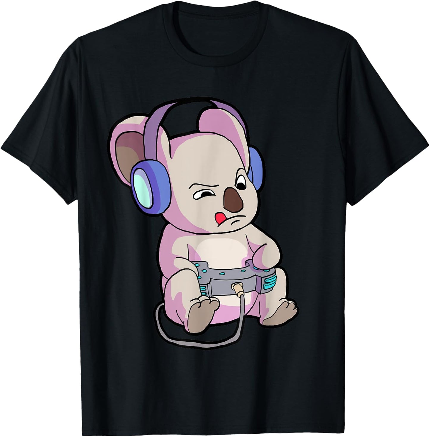 Gamer Shirt for Boys Gaming Gift Teen Girl Funny Koala Shirt T-Shirt - T-Shirt | Black