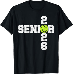 Senior Class of 2026 Tennis Seniors Back to School 2026 T-Shirt - T-Shirt | Black