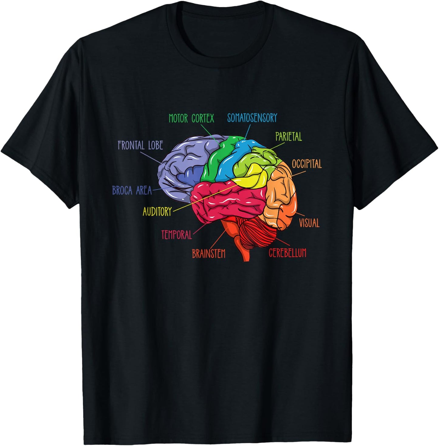 Anatomy Of The Brain Neurologist Gift T-Shirt - T-Shirt | Black
