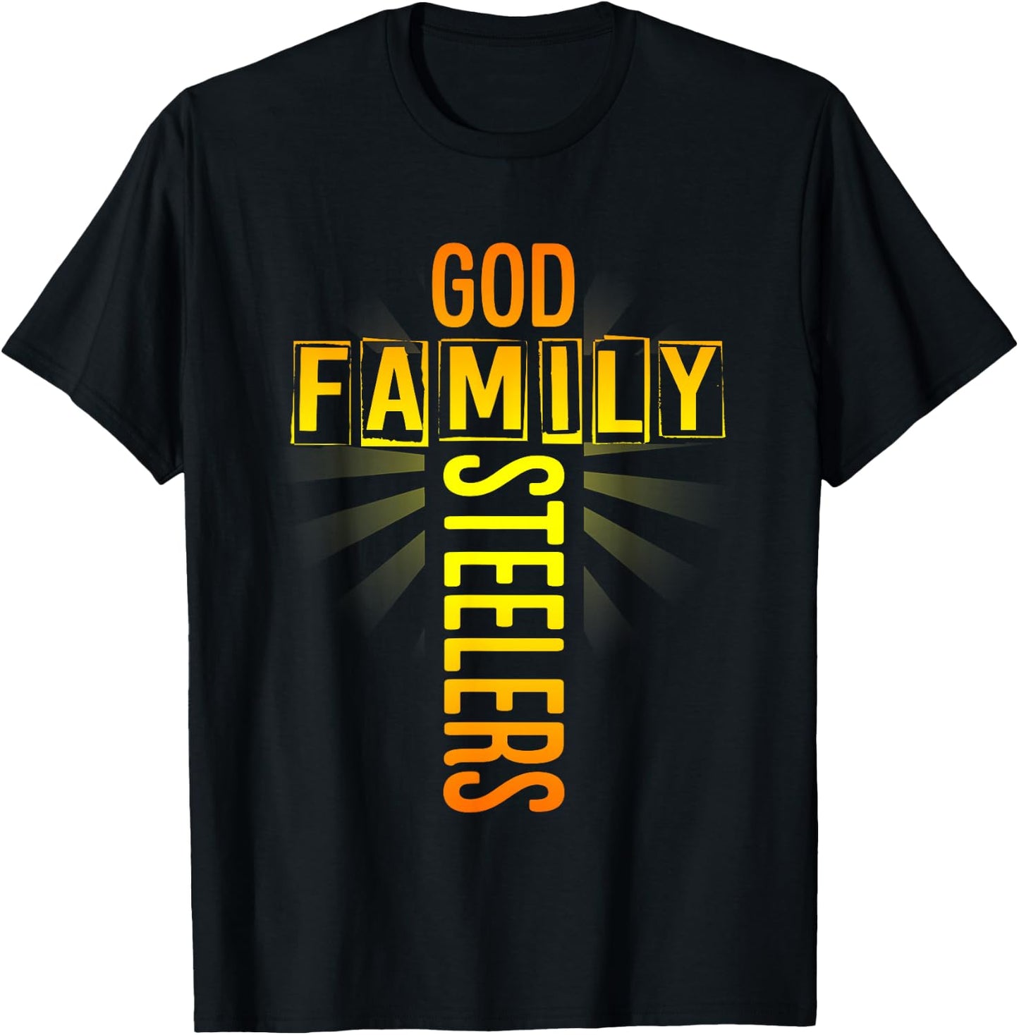 Shirt God Family Steeler T-Shirt - T-Shirt | Black