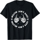 Milfin Aint Easy Funny Milf Groovy Mom Aunt Skeleton Hand T-Shirt - T-Shirt | Black