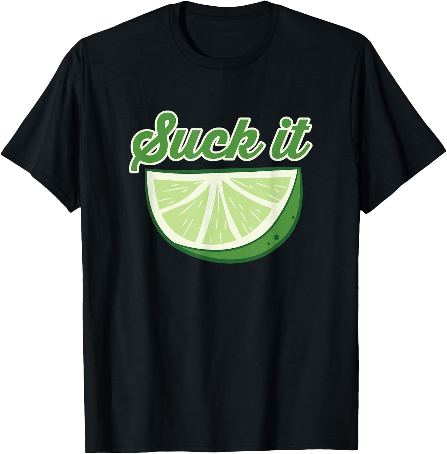 Sour Lime Suck It Citrus Lime T-Shirt - T-Shirt | Black