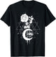 Occult Moon Rose Occultism Witchcraft Moon Rose Goth T-Shirt - T-Shirt | Black