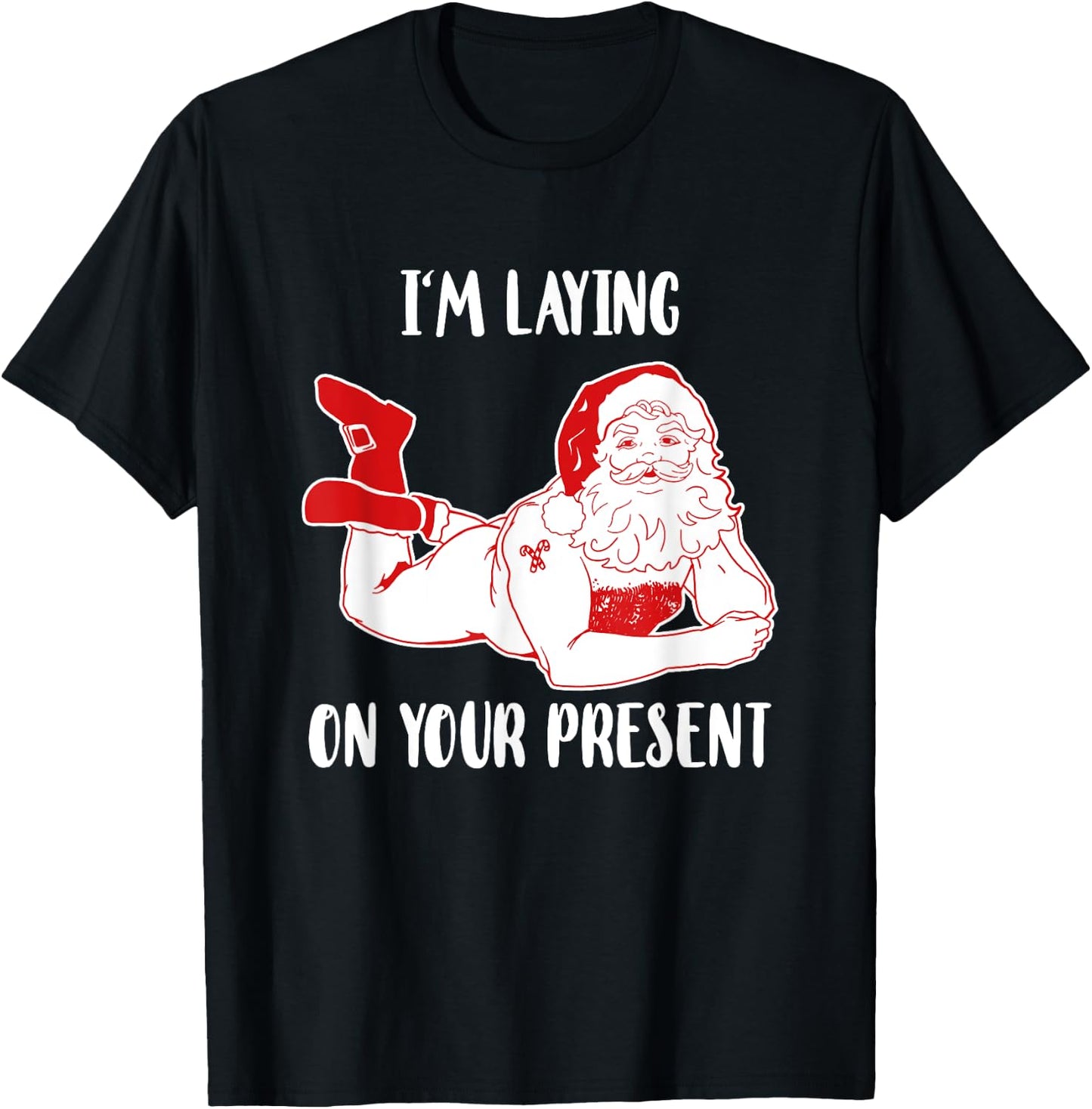Dirty Bad Naughty Santa Funny Adults Husband Christmas Gift T-Shirt - T-Shirt | Black