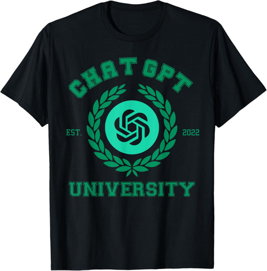 chatgot Chat University gpt ai T-Shirt - T-Shirt | Black