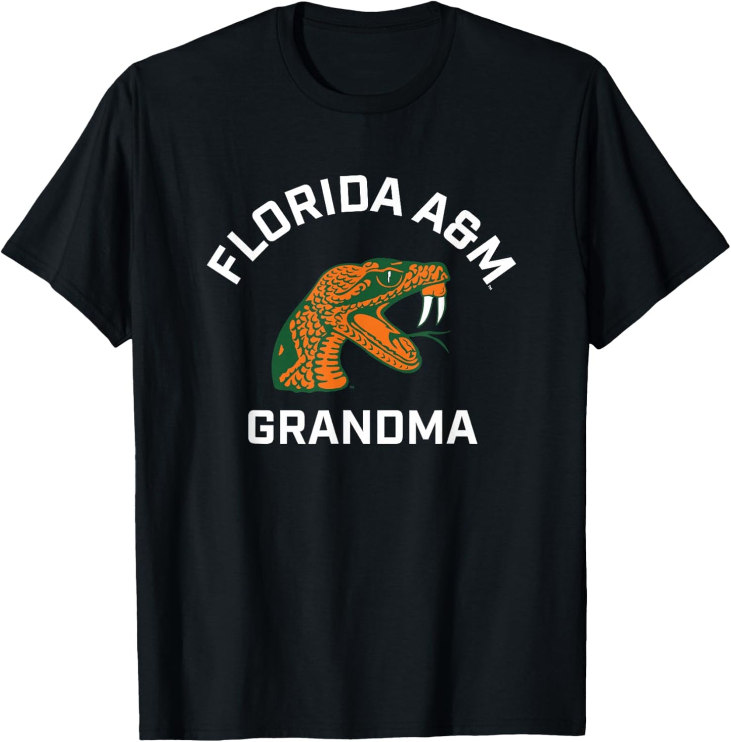 Florida A&M University FAMU Rattlers Arched Grandma T-Shirt - T-Shirt | Black