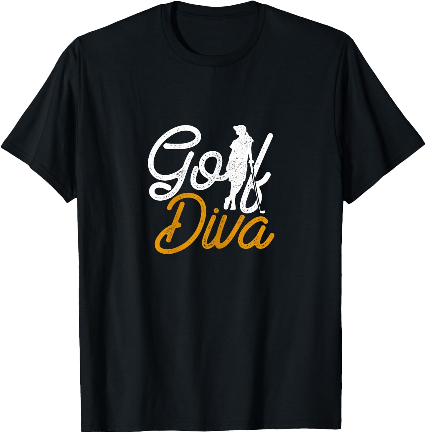 Golf Diva Girl Golfer T-Shirt - T-Shirt | Black
