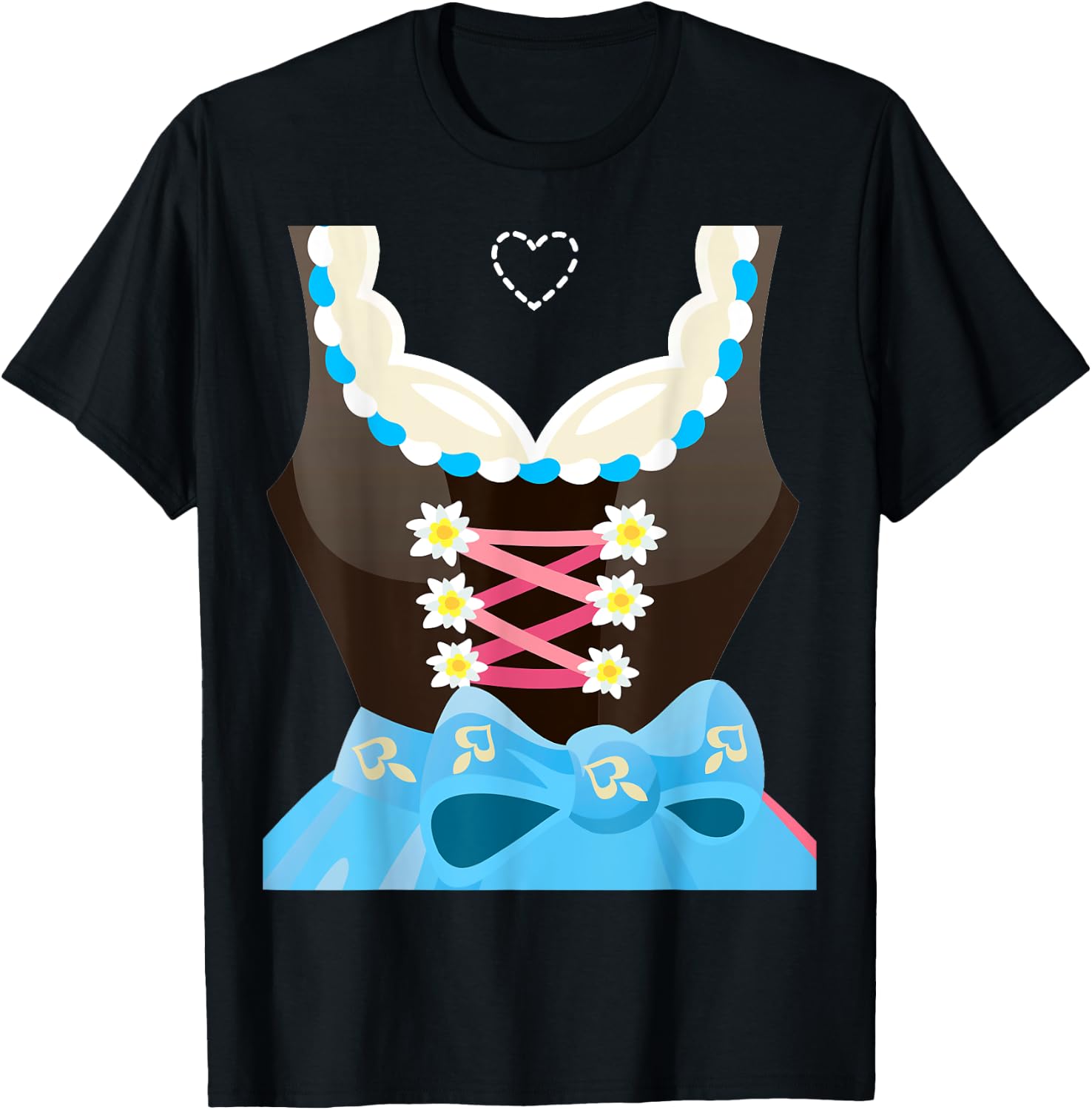 Dirndl Costume Oktoberfest Bavarian Munich Beer Festival T-Shirt - T-Shirt | Black