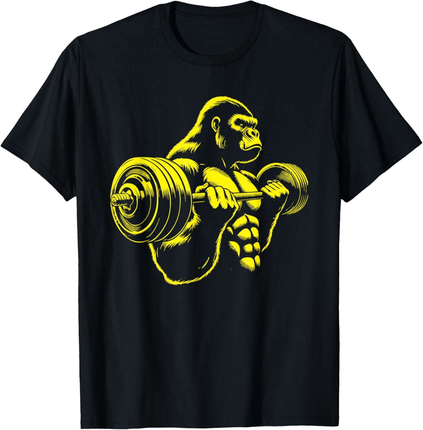 Gorilla Monkey Gym Weight Lifting Bodybuilding Workout T-Shirt - T-Shirt | Black