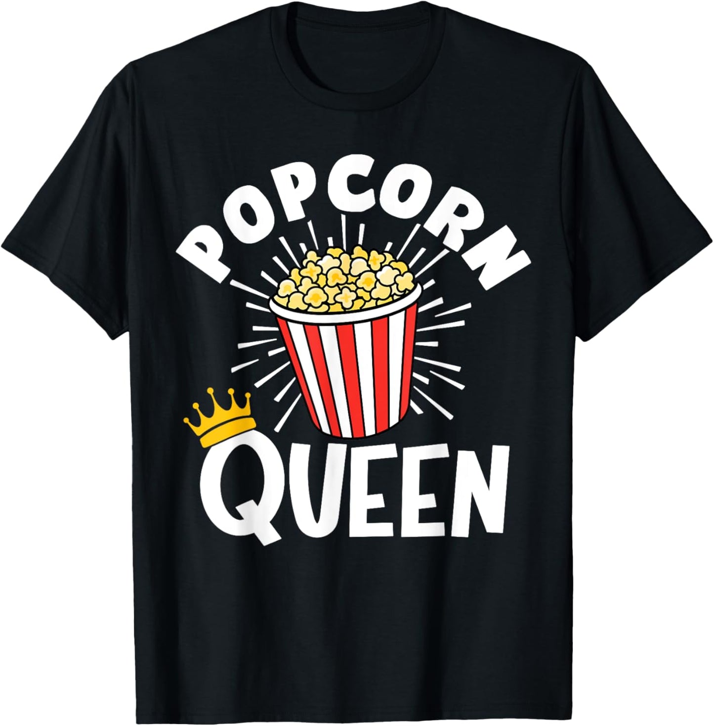 Popcorn Queen Popcorn Lover Shirt T-Shirt - T-Shirt | Black