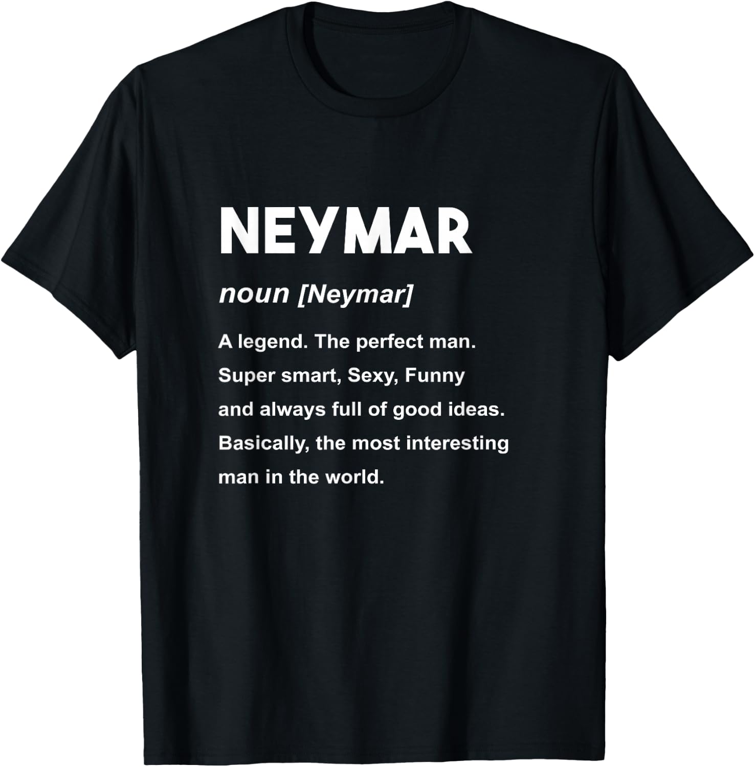 Neymar Name Shirt | Neymar T-Shirt - T-Shirt | Black