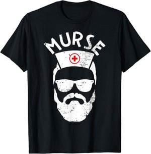 Murse Nurse Man Funny design Gift Male Nurse T-Shirt - T-Shirt | Black
