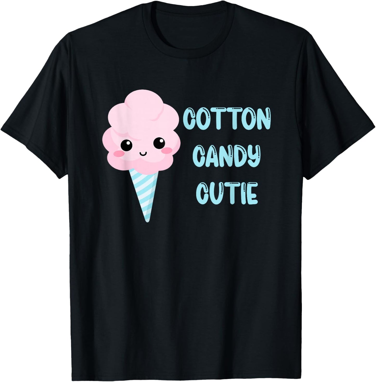 Cotton Candy Cutie Cute Kawaii Candy Floss T-Shirt - T-Shirt | Black