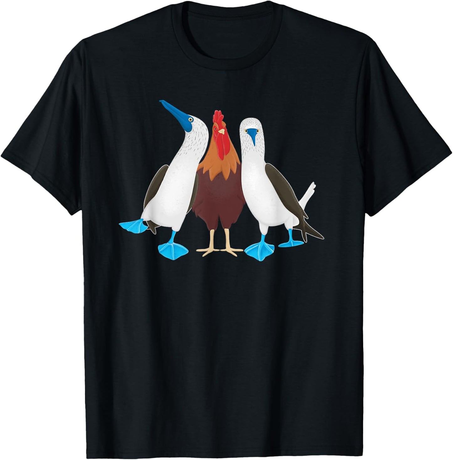 Pair of Boobies with a Cock Between Them, Funny Joke T-Shirt - T-Shirt | Black