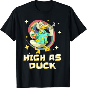 Grass Duck Weekend Cannabis Stiffer THC Joint Beer Weed T-Shirt - T-Shirt | Black