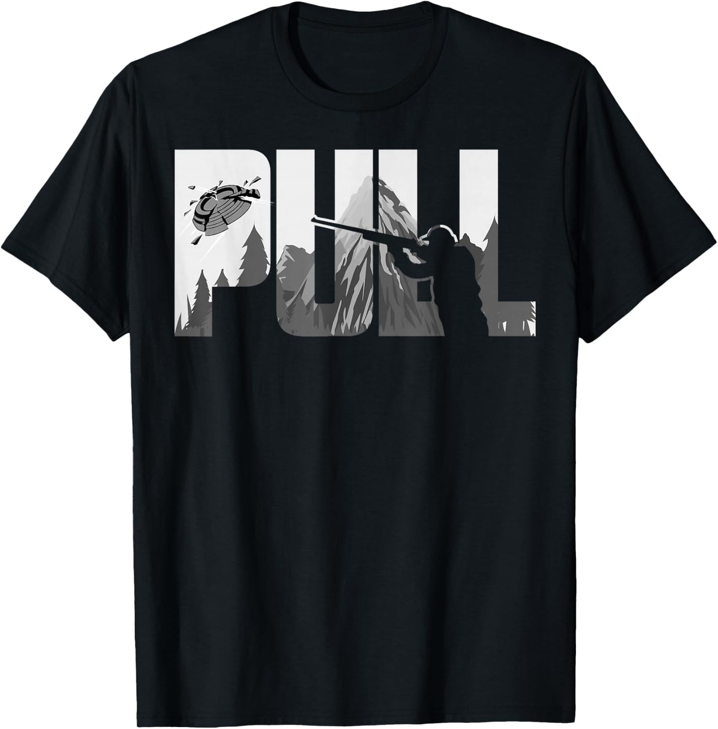 Pull Clay Shooting Cute Pigeon Shooters Players Funny Gift T-Shirt - T-Shirt | Black