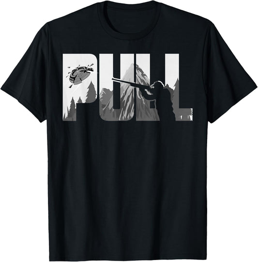 Pull Clay Shooting Cute Pigeon Shooters Players Funny Gift T-Shirt - T-Shirt | Black