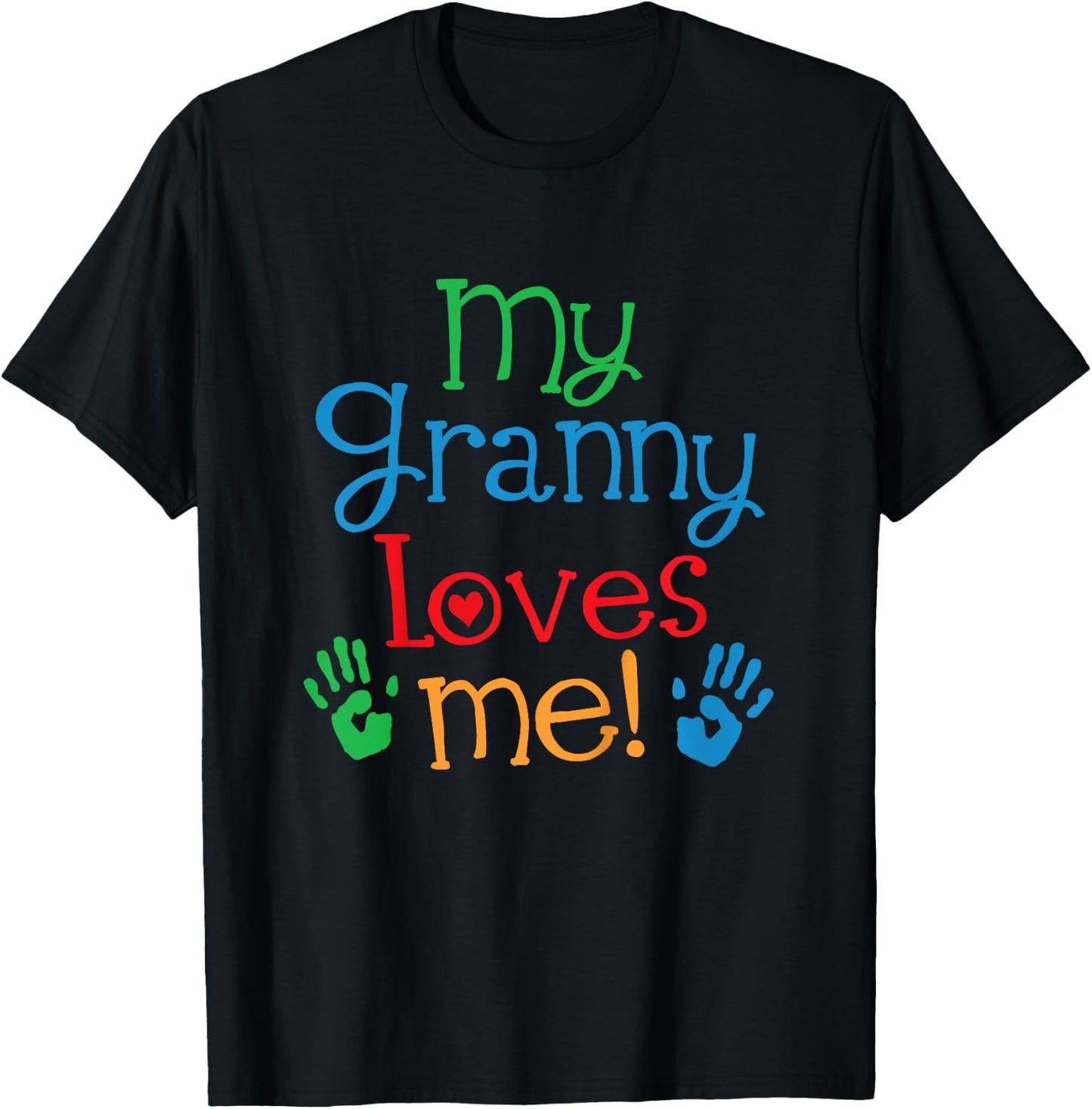 Kids My Granny Loves Me Grandchild T-Shirt - T-Shirt | Black