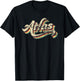 Atlas Name First or Family 70s Inspired Vintage Script T-Shirt - T-Shirt | Black