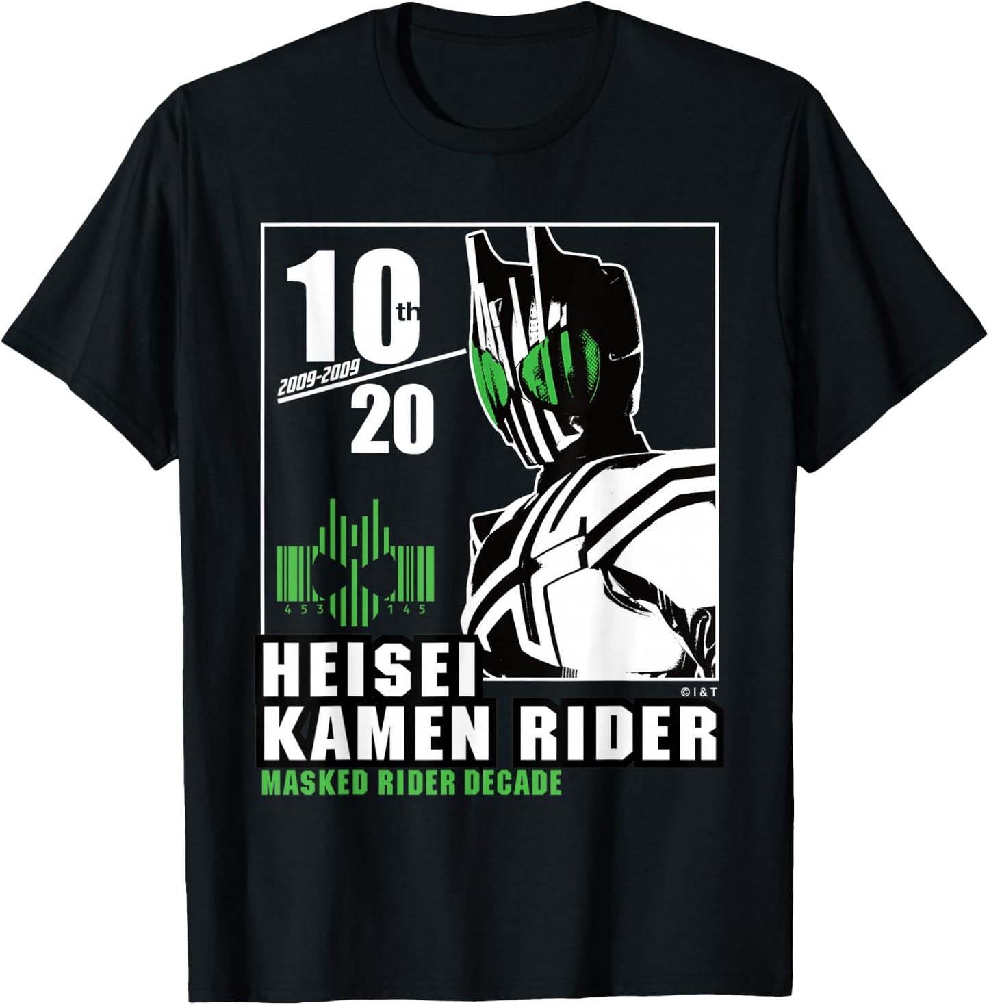 Kamen Rider Decade Heisei Rider Anniversary - Black, Small, , Modern, Casual, Short Sleeve, , Pull On, Imported, Adult, Men, Youth, Anime, Themed, Anniversary Design T-Shirt - T-Shirt | Black