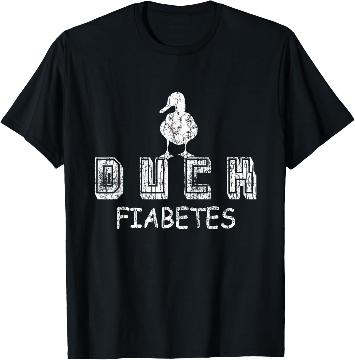 Duck Fiabetes Funny Diabetes Diabetic Graphic T-Shirt - T-Shirt | Black