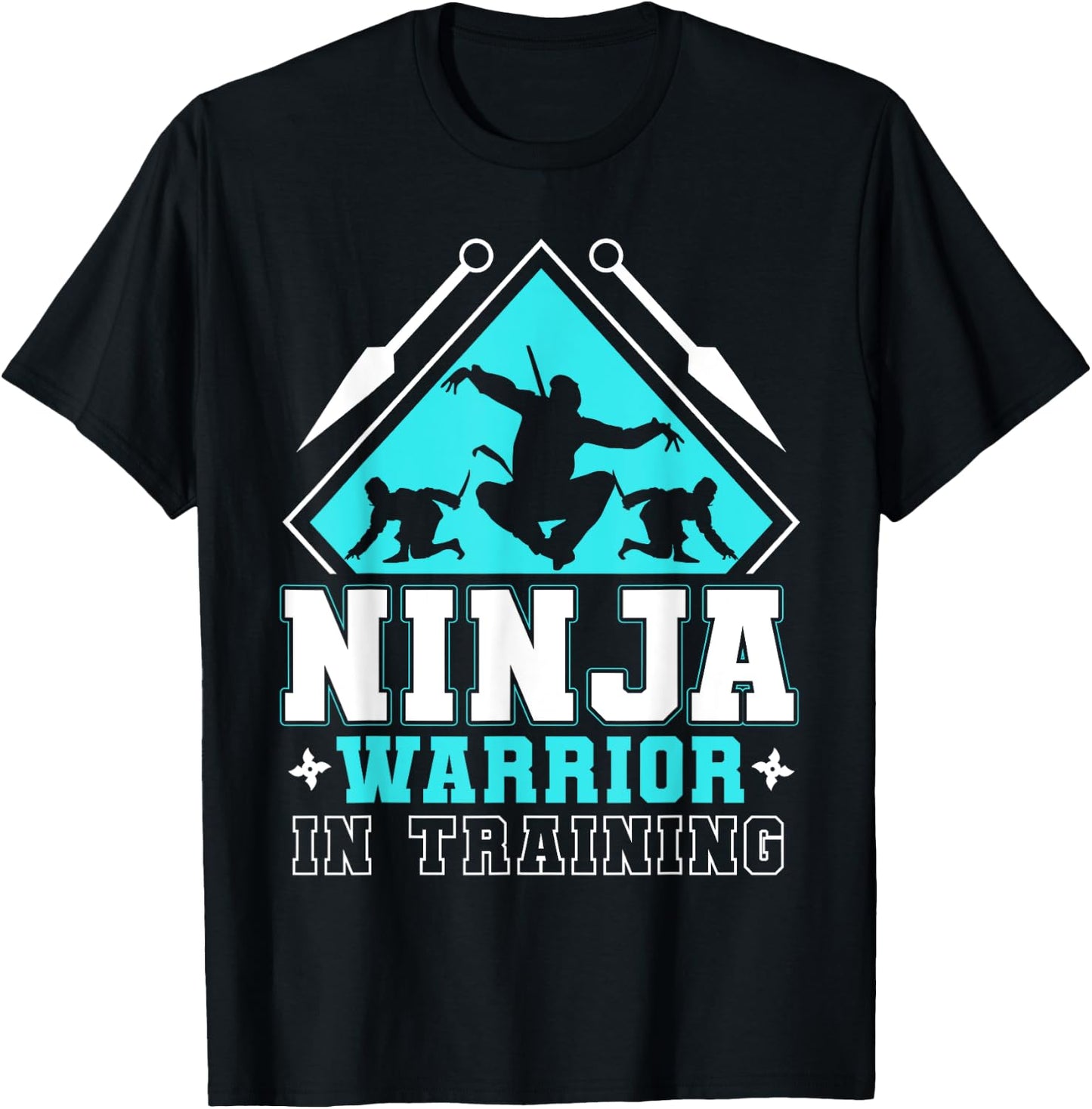 Ninja and Warrior In Training | American Ninja Hero Costume T-Shirt - T-Shirt | Black