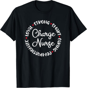 Charge Nurse Gifts Nurses Graduation Medical Love T-Shirt - T-Shirt | Black