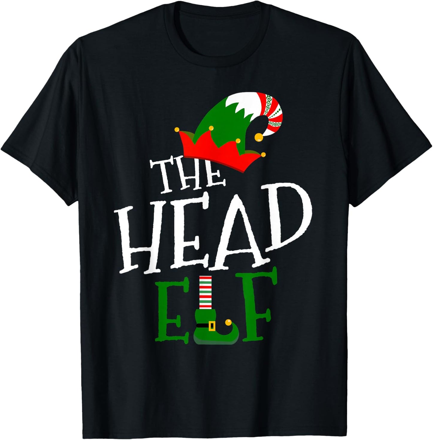 The Head Elf Family Matching Group Gift Christmas Costume T-Shirt - T-Shirt | Black