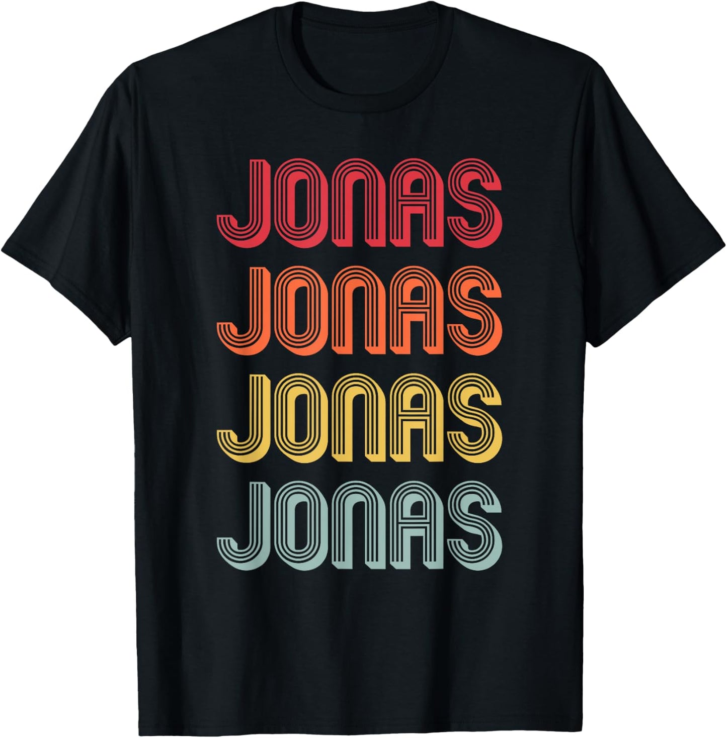 JONAS Gift Name Personalized Funny Retro Vintage Birthday T-Shirt - T-Shirt | Black