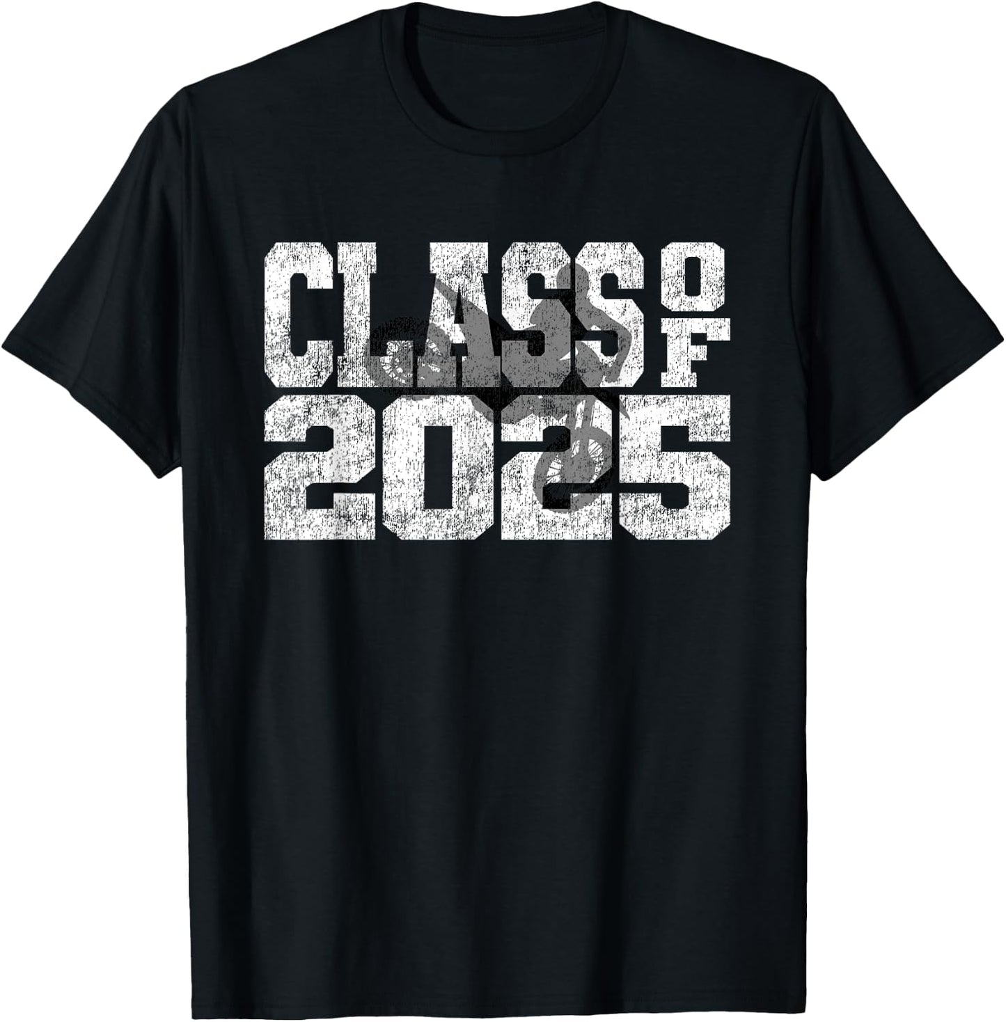 Vintage Class of 2025 Motocross Dirt Bike Motorcycle Lover T-Shirt - T-Shirt | Black