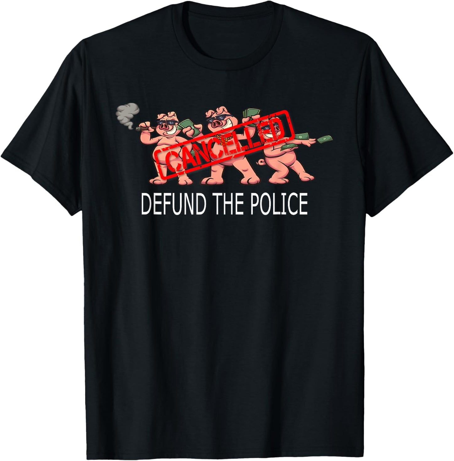 Defund the Police Political T-Shirt - T-Shirt | Black