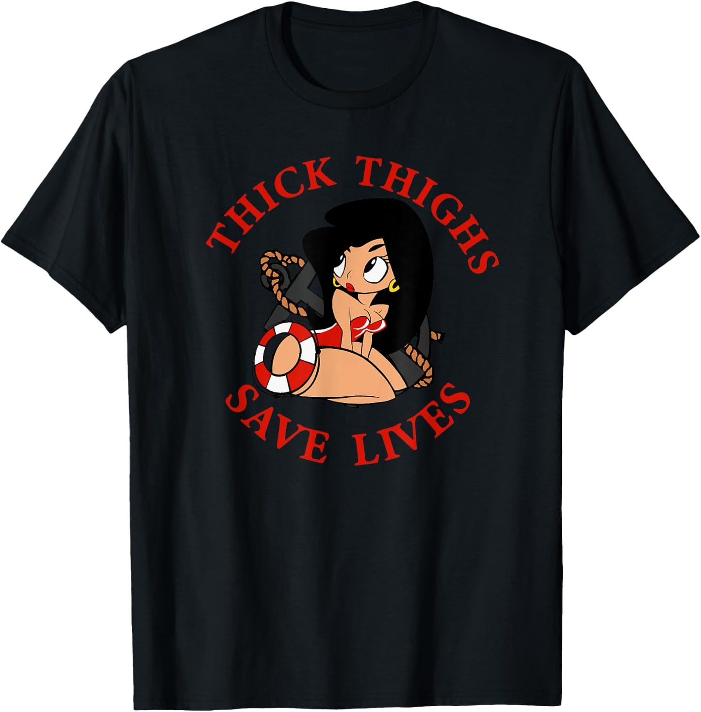 Thick Thighs Save lives T-Shirt - T-Shirt | Black