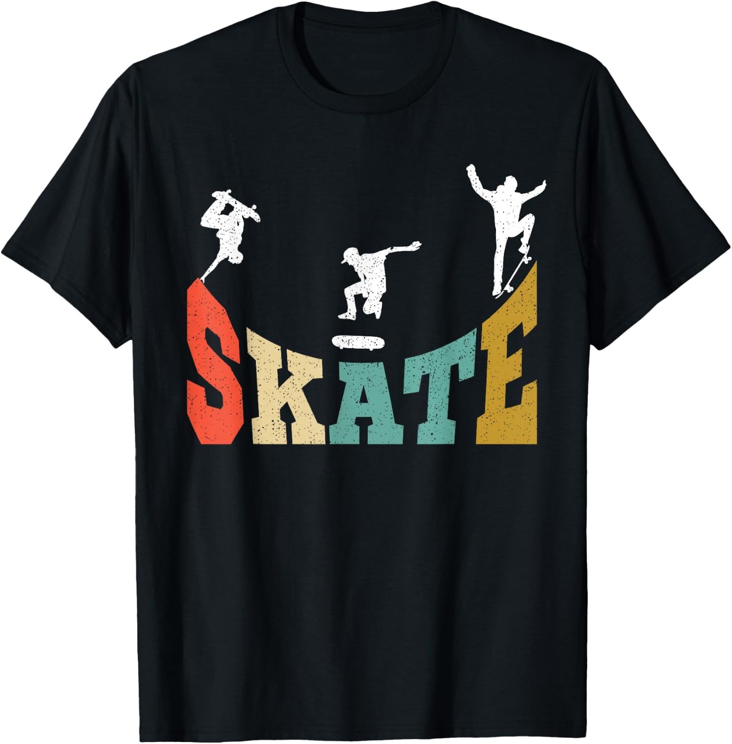 Skater Skateboard Stunt Skater Gift Boys Children T-Shirt - T-Shirt | Black