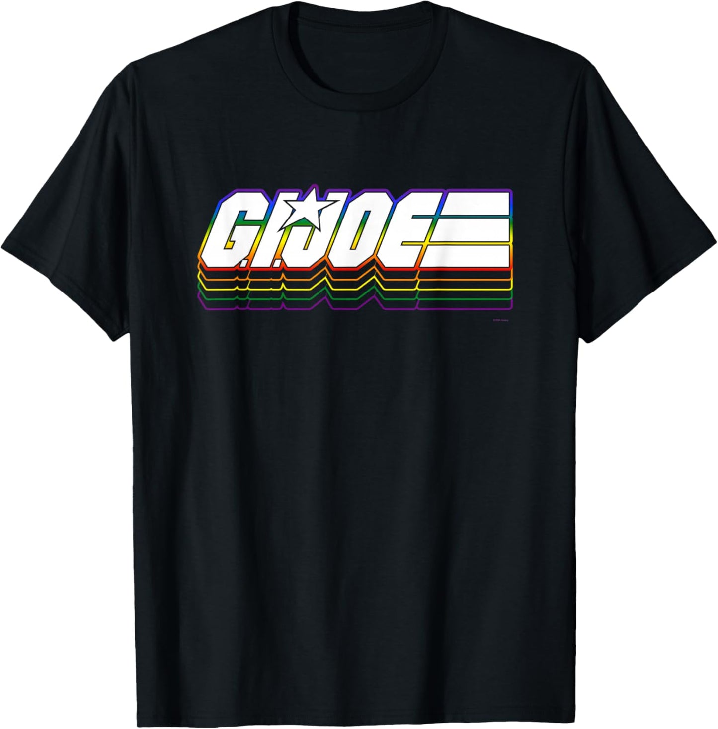 G.I. Joe Rainbow Outline Classic Hasbro Toy Logo T-Shirt - T-Shirt | Black