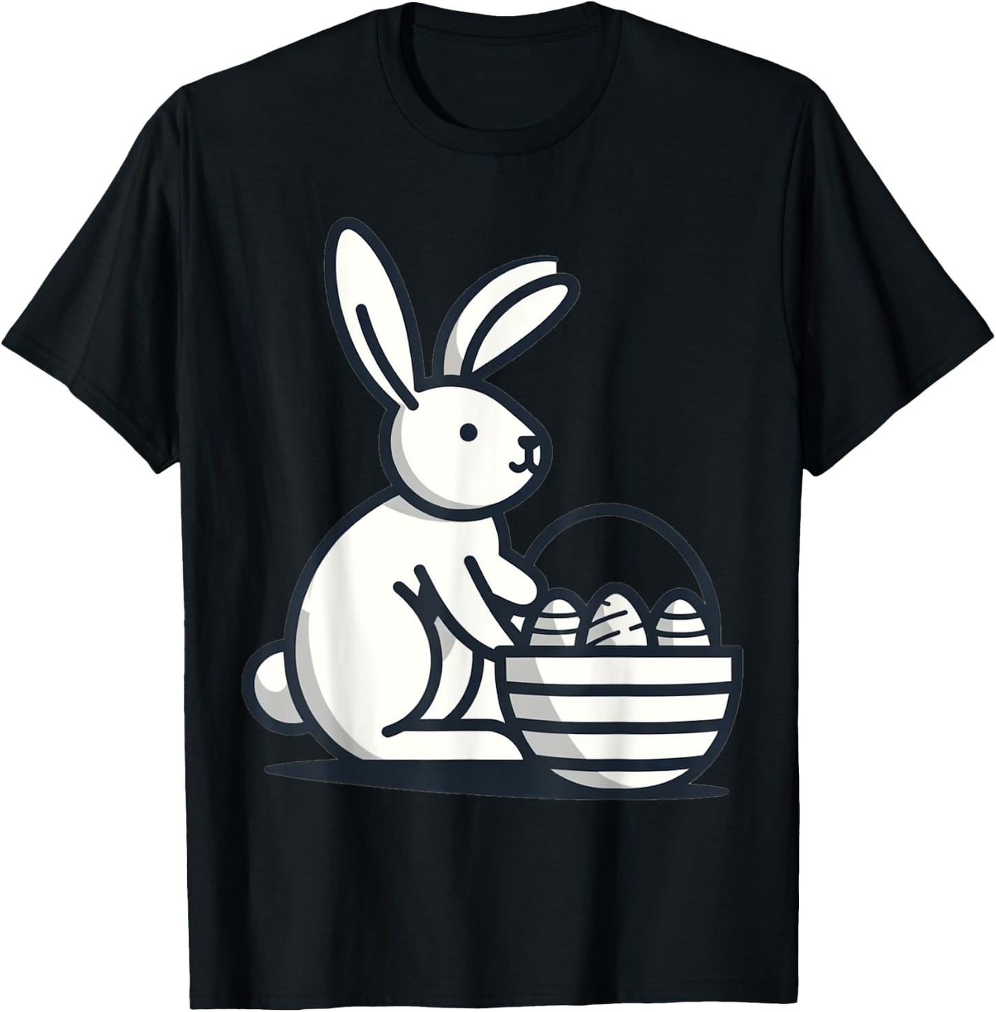 Serenity Basket Easter Bunny Egg Hunt Rabbit Adults Kids T-Shirt - T-Shirt | Black