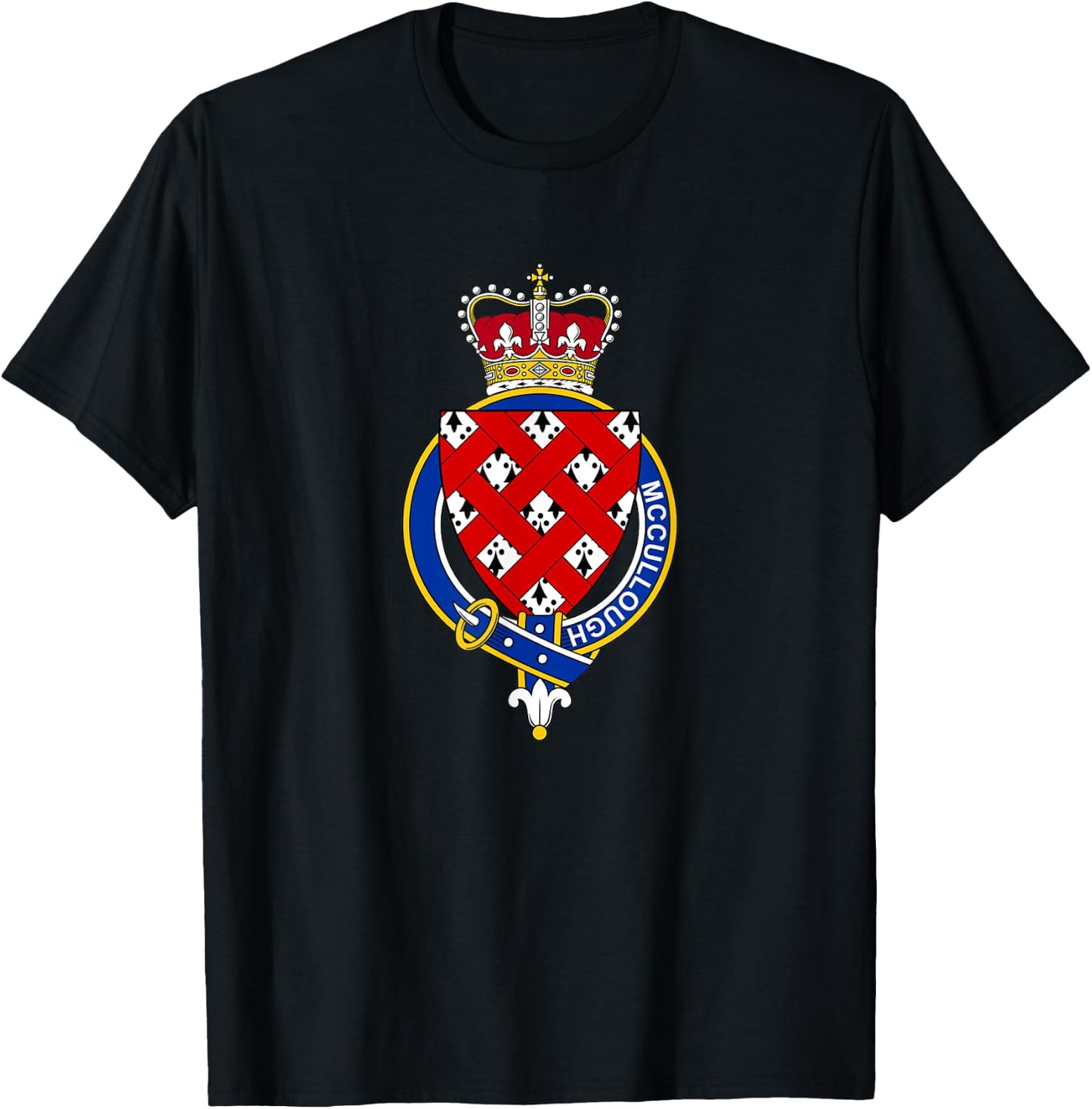 McCullough Coat of Arms - Family Crest T-Shirt - T-Shirt | Black