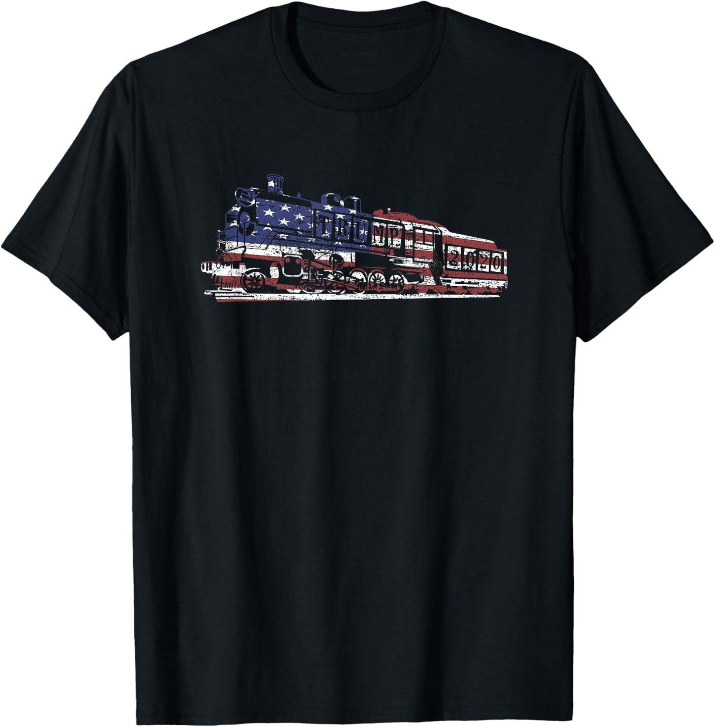 TRUMP TRAIN 2020 Funny President Trump Supporter Voter T-Shirt - T-Shirt | Black