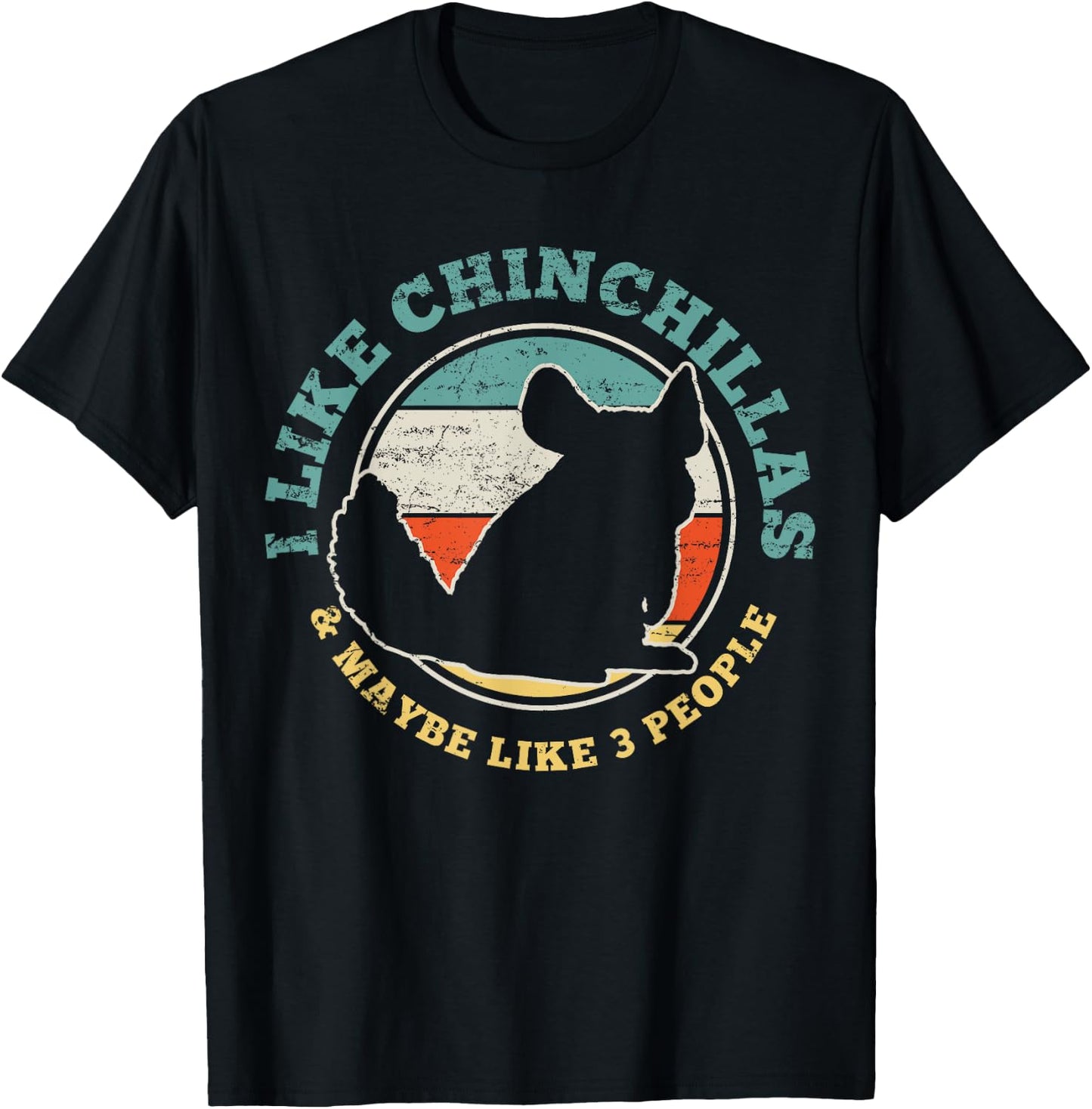 Chinchilla Funny Vintage Gift T-Shirt - T-Shirt | Black