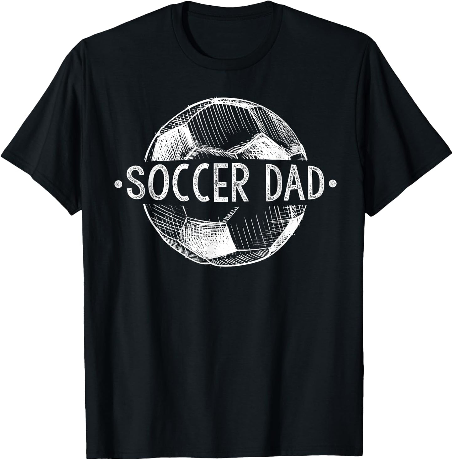 Soccer Dad Family Matching Team Player Gift Sport Lover Papa T-Shirt - T-Shirt | Black