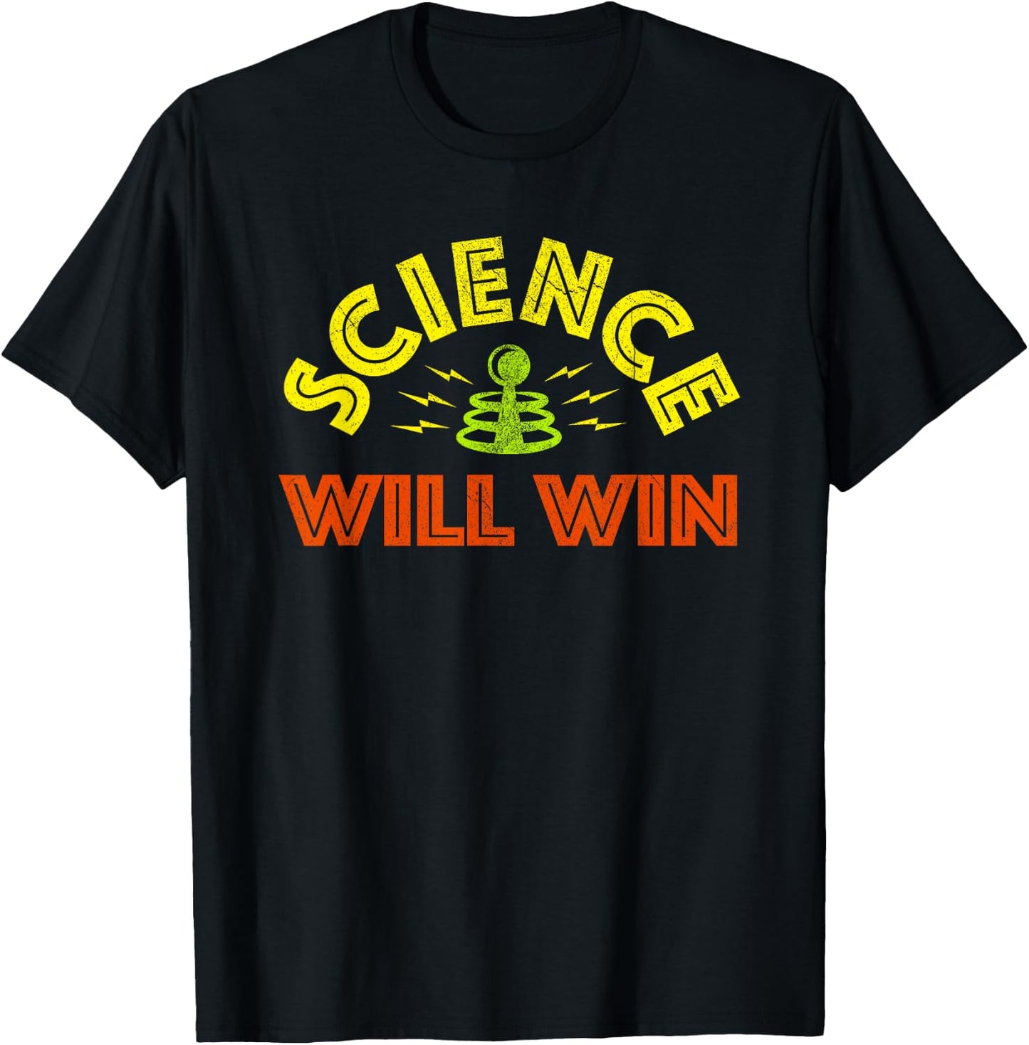 Science Will Win - Facts Over Fear Trust Science Knowledge T-Shirt - T-Shirt | Black
