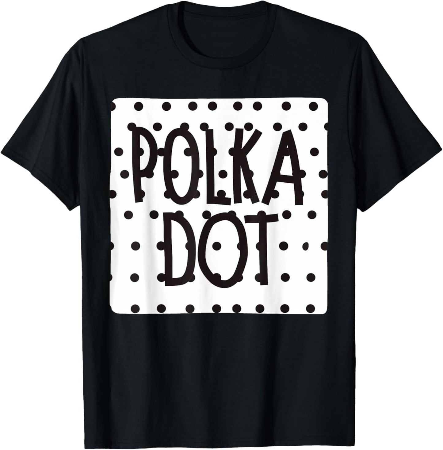 Black white Polka Dot Speech T-Shirt - T-Shirt | Black